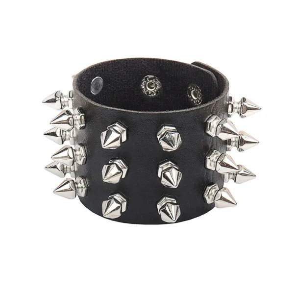 Leather Gothic Cuff Wristband